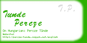 tunde percze business card