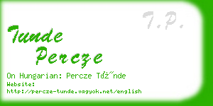 tunde percze business card